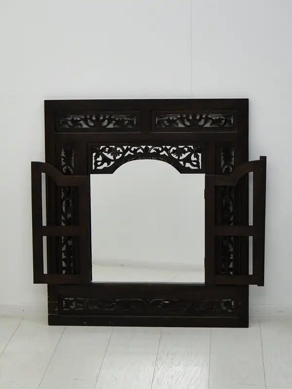 3503-Spiegel-Fensterspiegel-Wandspiegel-gerahmt-Holzrahmen-Fensterrahmen- 3