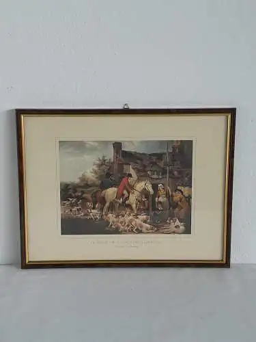 H937-Druck-Bild-Gemälde-hinter Glas-gerahmt-Passepartout-