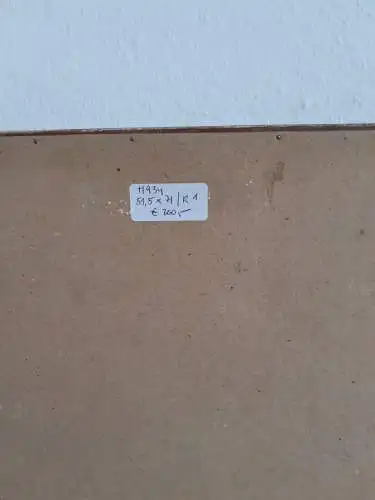 H934-Gemälde-Bild-abstrakt-Mischtechnik-hinter Glas-gerahmt-Passepartout-