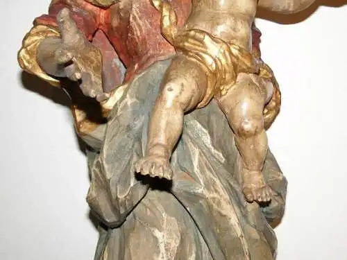 3207D-Barockfigur-Heiligenfigur-Figur-handgeschnitzte Figur-82 cm Hoch-Barock-
