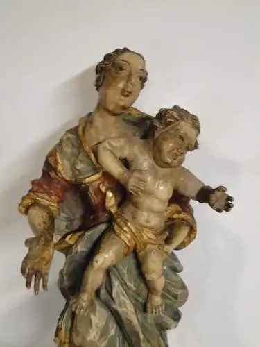 3207D-Barockfigur-Heiligenfigur-Figur-handgeschnitzte Figur-82 cm Hoch-Barock-