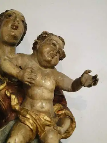 3207D-Barockfigur-Heiligenfigur-Figur-handgeschnitzte Figur-82 cm Hoch-Barock-