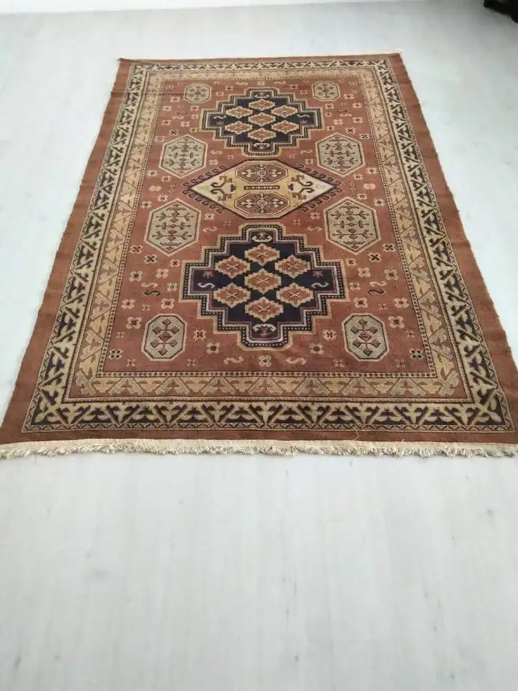 H6/9-Lateinamerikanischer-Teppich-Wandteppich-Tischteppich-Handknüpfer 0
