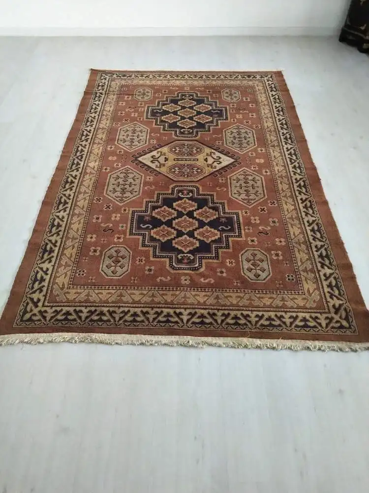 H6/9-Lateinamerikanischer-Teppich-Wandteppich-Tischteppich-Handknüpfer 1