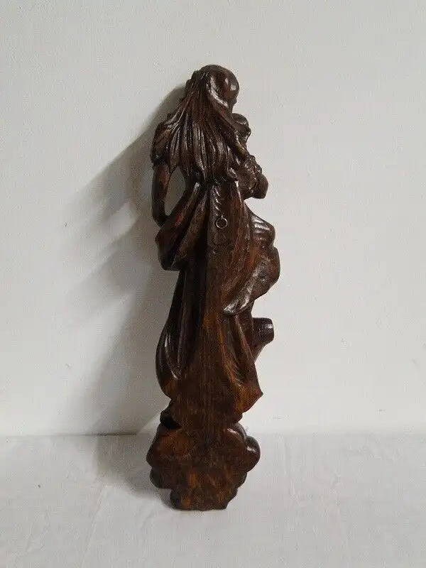 5340D-Holzfigur-Madonna mit Jesus Kind-Weichholz-handgeschnitze Figur-Heilige Ma 1