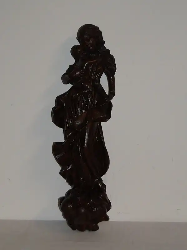 5340D-Holzfigur-Madonna mit Jesus Kind-Weichholz-handgeschnitze Figur-Heilige Ma 3