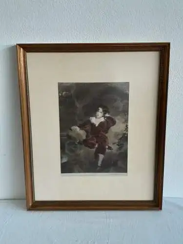 H560-Druck-Kunststudie-Gemälde-Bild-Passepartout-hinter Glas-gerahmt