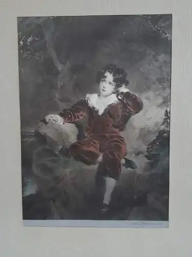 H560-Druck-Kunststudie-Gemälde-Bild-Passepartout-hinter Glas-gerahmt