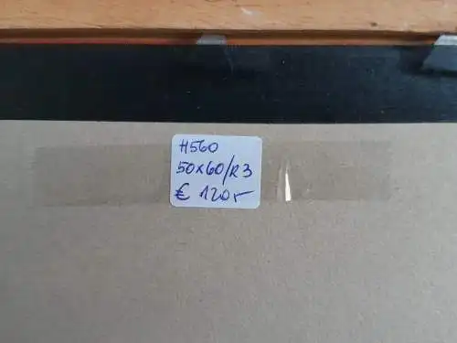 H560-Druck-Kunststudie-Gemälde-Bild-Passepartout-hinter Glas-gerahmt