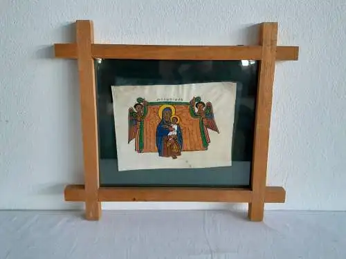 H552-Heiligenbild-Gemälde-Bild-gerahmt-hinter Glas