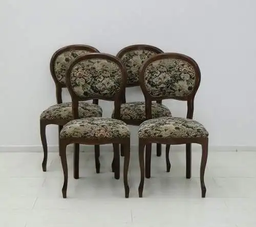 5380D-Biedermeierstil-Sessel-Polsterstuhl-4er Satz-Stuhl-Biedermeierstilsessel-