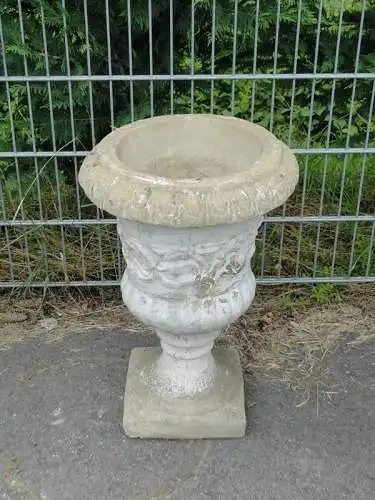3965-3966-Steinguss-Amphore-Blumenvase-Pflanzgefäß-Übertopf-Garten-Pflanzkübel-B