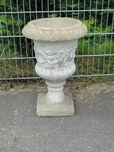 3965-3966-Steinguss-Amphore-Blumenvase-Pflanzgefäß-Übertopf-Garten-Pflanzkübel-B