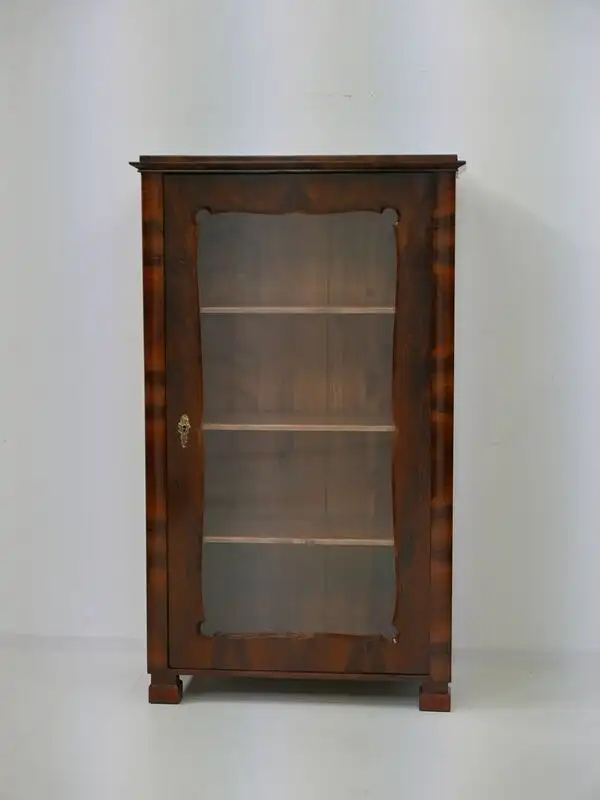 4392-Biedermeiervitrine-Büchervitrine-Biedermeier-Vitrine-Bücherschrank-ORIGINAL 0