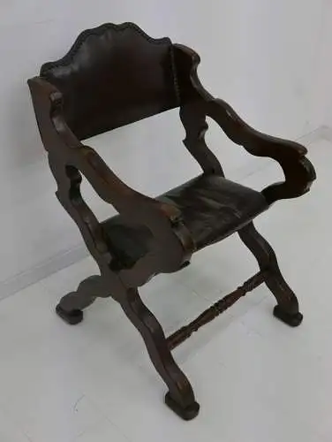 3134-Ledersessel-Armlehnenstuhl-Rittersessel-Sessel-Stuhl-Armlehnensessel-Leder