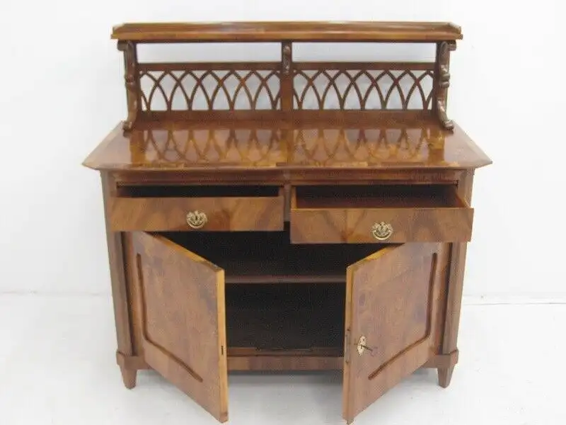 3153-Biedermeieranrichte-halbhohes Buffet-Biedermeier-Anrichte-Buffet- 7