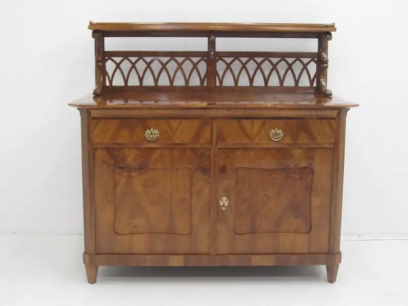 3153-Biedermeieranrichte-halbhohes Buffet-Biedermeier-Anrichte-Buffet- 8
