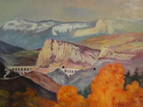 KS-H102-Ölgemälde-Bild-Öl auf Holz-Hoffmann Gemälde-Ölbild-Franz Hoffmann