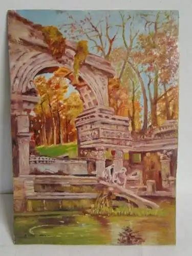 KS-H116-Ölgemälde-Bild-Öl auf Holz-Hoffmann Gemälde-Ölbild-Franz Hoffmann