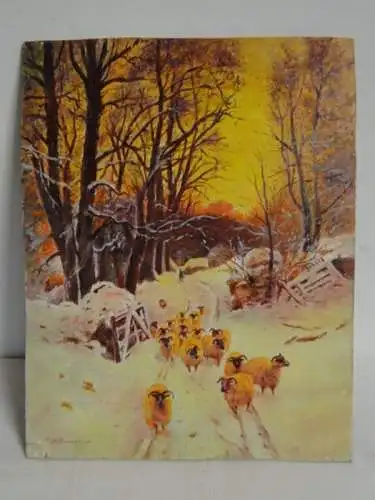KS-H120-Ölgemälde-Bild-Öl auf Holz-Hoffmann Gemälde-Ölbild-Franz Hoffmann