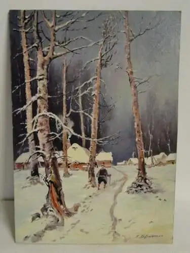 KS-H106-Ölgemälde-Bild-Öl auf Holz-Hoffmann Gemälde-Ölbild-Franz Hoffmann