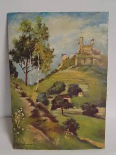 KS-H121-Ölgemälde-Bild-Öl auf Holz-Hoffmann Gemälde-Ölbild-Franz Hoffmann