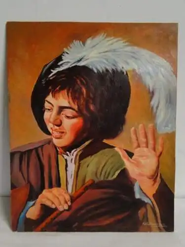 KS-H146-Ölgemälde-Bild-Öl auf Holz-Hoffmann Gemälde-Ölbild-Franz Hoffmann