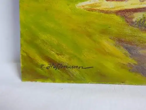 KS-H22-Ölgemälde-Bild-Öl auf Holz-Hoffmann Gemälde-Ölbild-Franz Hoffmann