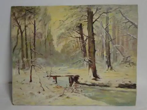 KS-H96-Ölgemälde-Bild-Öl auf Holz-Hoffmann Gemälde-Ölbild-Franz Hoffmann