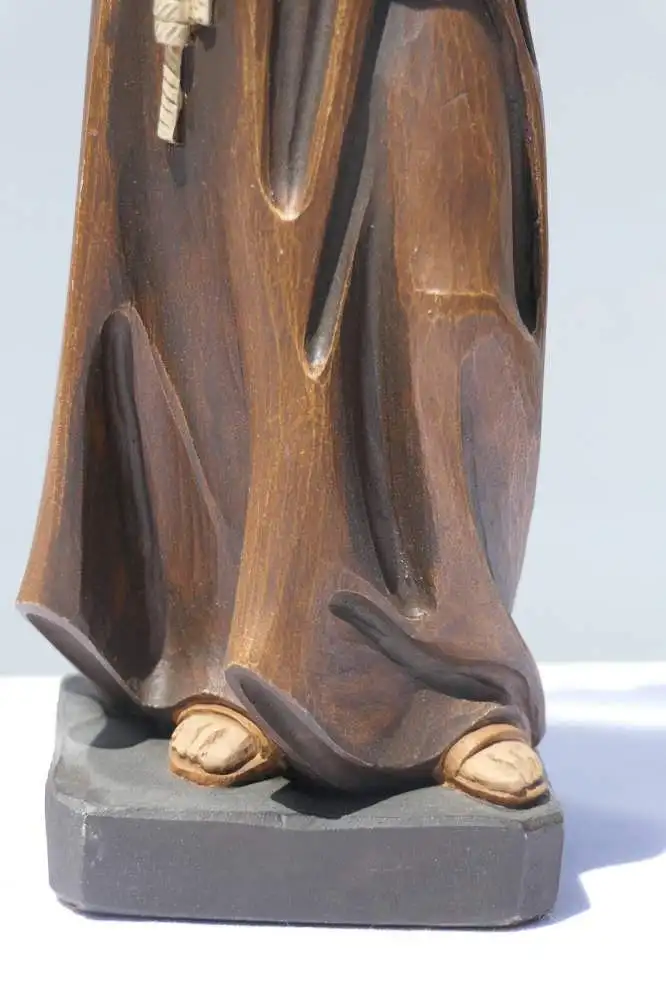 3674D-Heiligenfigur-Sankt Antonio-Figur-Skultpur-Mönch mit Knaben-Heiliger-Mönch 4