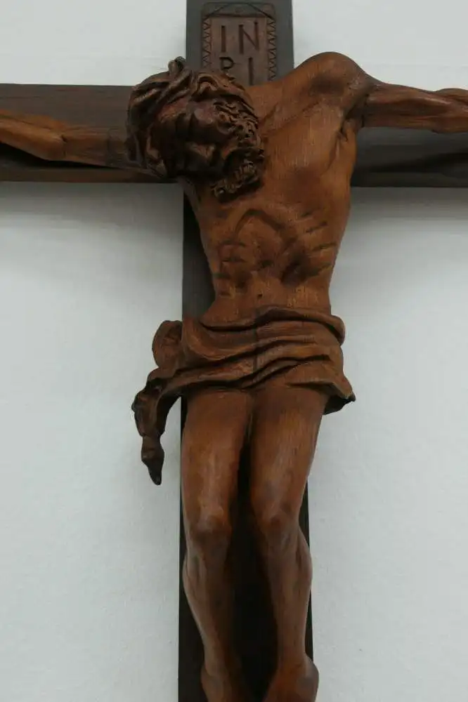 6031D-Kruzifix-Holzkreuz-Jesus-geschnitzt-Kreuz-Jesus am Kreuz-INRI-gekreuzigter 1
