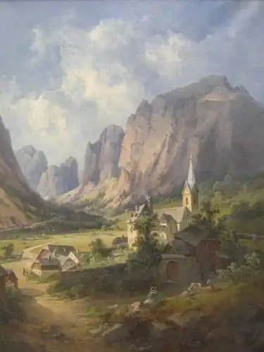 2925-Ölgemälde-Georg Geyer Gemälde-Bild-Öl auf Leinen-Ölbild-gerahmt-signiert-Ge