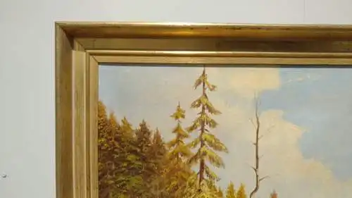 N8-Landschaftsbild-Gemälde-Bild-Landschaftsgemälde-signiert-gerahmt-Ölgemälde