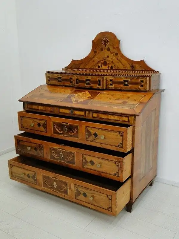 5928D- josefinischer Tabernakel-Sekretär-Aufsatzkommode-josefinisch-Tabernakel- 1