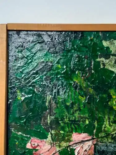 H1228-Ölbild-moderne Kunst-Öl auf Holz-Ölgemälde-gerahmt-