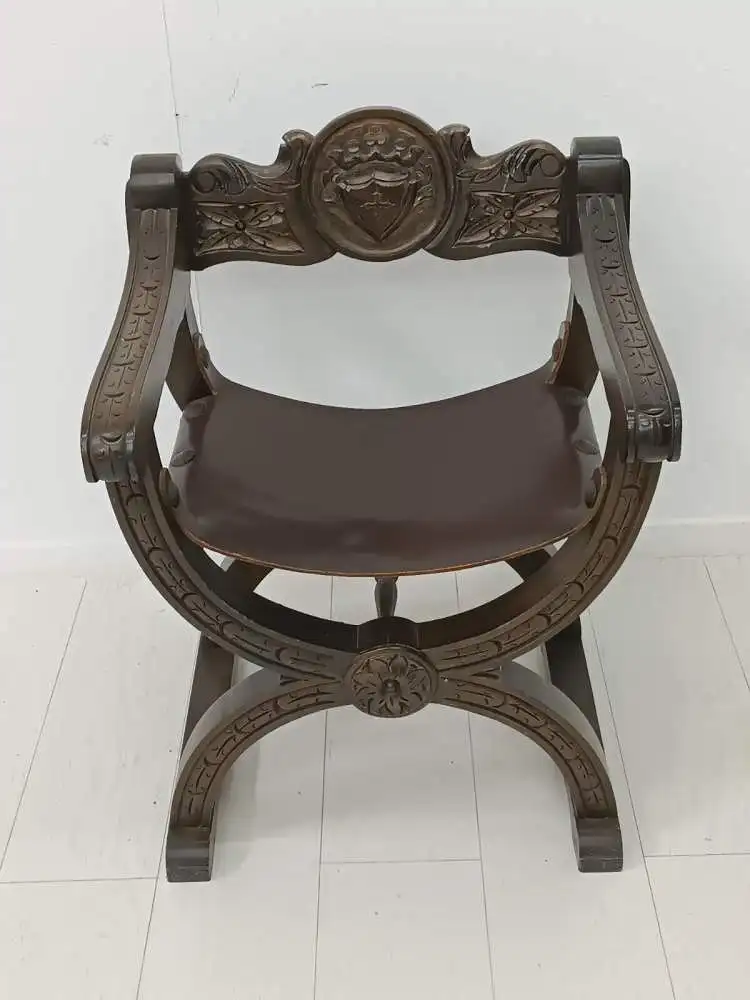 7077-Ritterstuhl-Ledersessel-Armlehnenstuhl-Sessel-Stuhl-Rittersessel-Lederstuhl 5