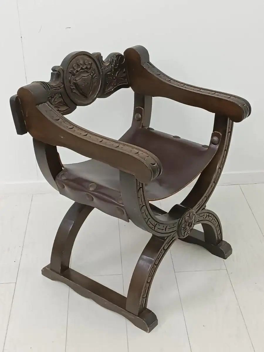 7077-Ritterstuhl-Ledersessel-Armlehnenstuhl-Sessel-Stuhl-Rittersessel-Lederstuhl 6