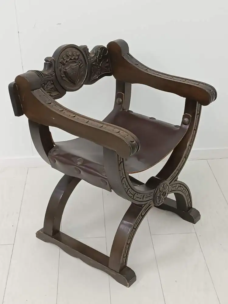 7077-Ritterstuhl-Ledersessel-Armlehnenstuhl-Sessel-Stuhl-Rittersessel-Lederstuhl 6