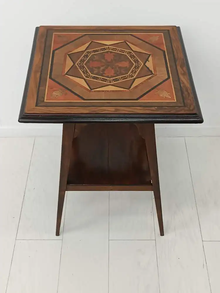 7079-Beistelltisch-Salontisch-Tisch-Wohnzimmertisch-Blumentisch-Tisch um 1880 1