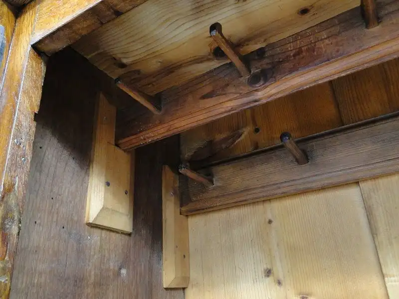 5268D-Frühbiedermeier Schrank-Kleiderschrank-Kasten-Eiche-Kleiderkasten-Biederme 3