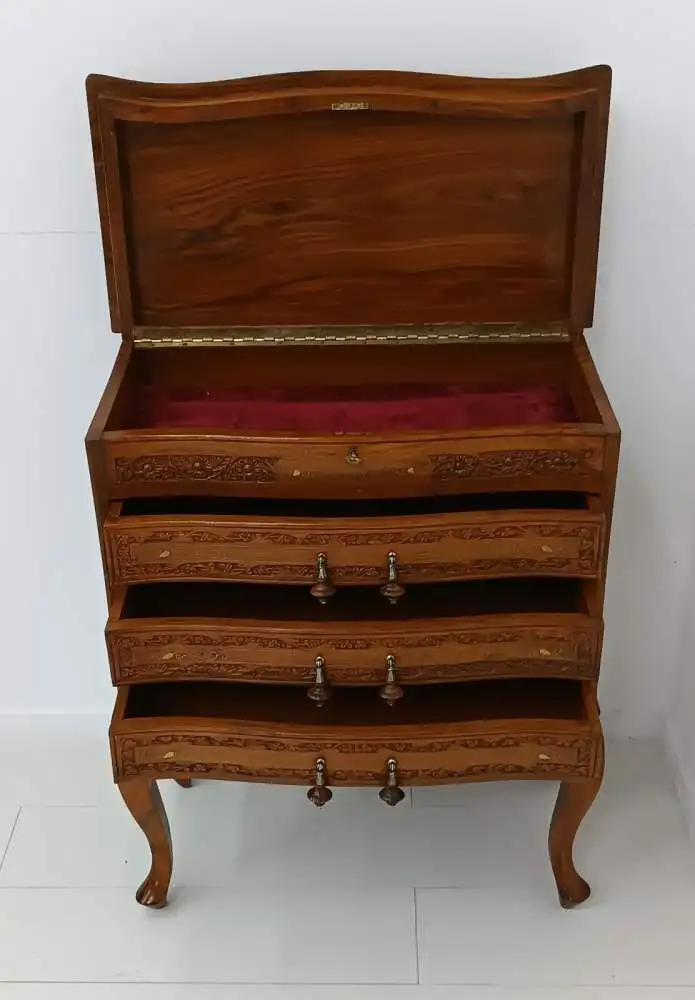 7362-Kästchen im Barockstil-Kommode-Stilmöbel-Beistellkästchen-Schränkchen 7