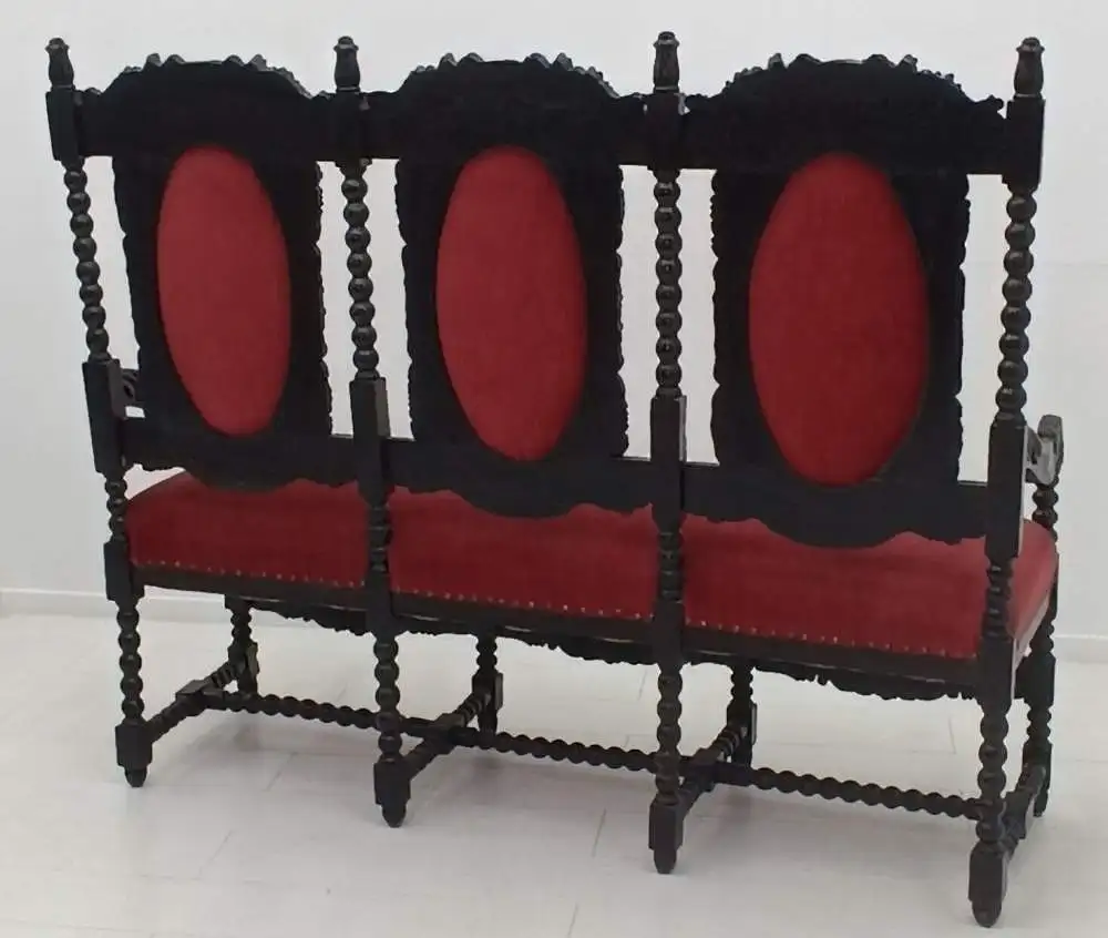 7380D-Historismusbank-Sofa-3Sitzer-Historismus-Bank-Gründerzeit-Sitzbank-Altdeut 10