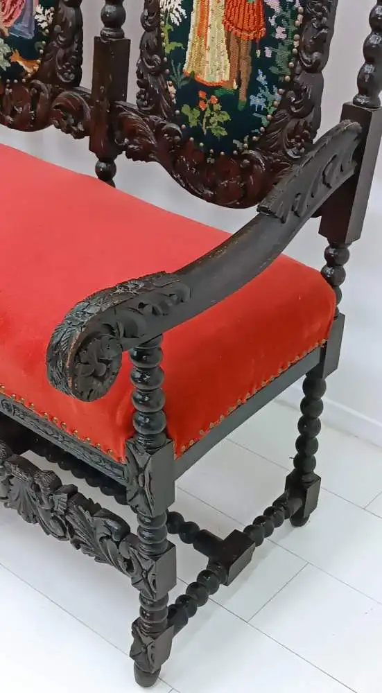 7380D-Historismusbank-Sofa-3Sitzer-Historismus-Bank-Gründerzeit-Sitzbank-Altdeut 6