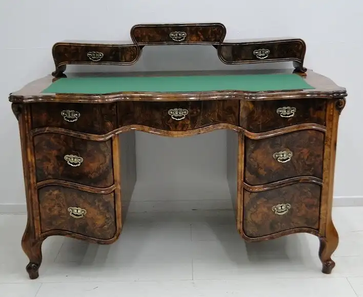 5205D-ORIGINAL BIEDERMEIER Schreibtisch-Biedermeier-Schreibtisch-Schreibmöbel-He 0
