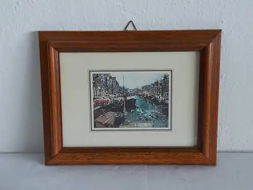 H1371-Stadtbild-Druck-gerahmt-Passepartout-Gemälde-hinter Glas-