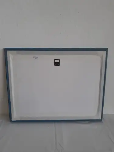 H1415-Aquarell-Küstenort-Bild-Gemälde-Passepartout-gerahmt