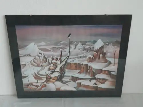 H1435-Druck-Landschaftsbild-Gemälde-Bild-hinter Glas