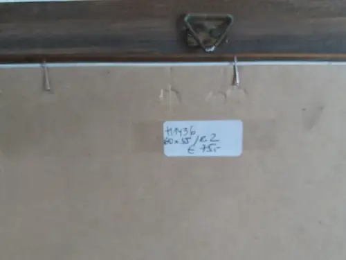 H1436-original-Radierung-Bild-Gemälde-hinter Glas-signiert-gerahmt-datiert