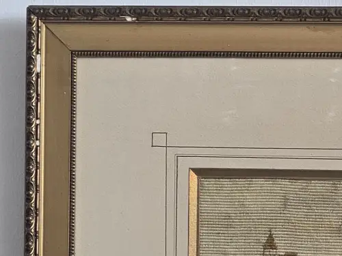 H1439-Gobelin-Bild-Gemälde-hinter Glas-gerahmt-Passepartout-