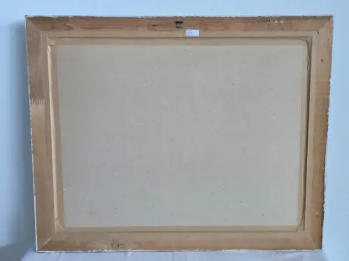 H1440-Aquarell-Bild-hinter Glas-Stadtbild-Gemälde-gerahmt-Passepartout